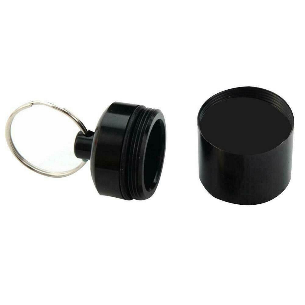 Waterproof Pill Box Keychain Medicine Bottle Drug Aluminum Holder Container Case