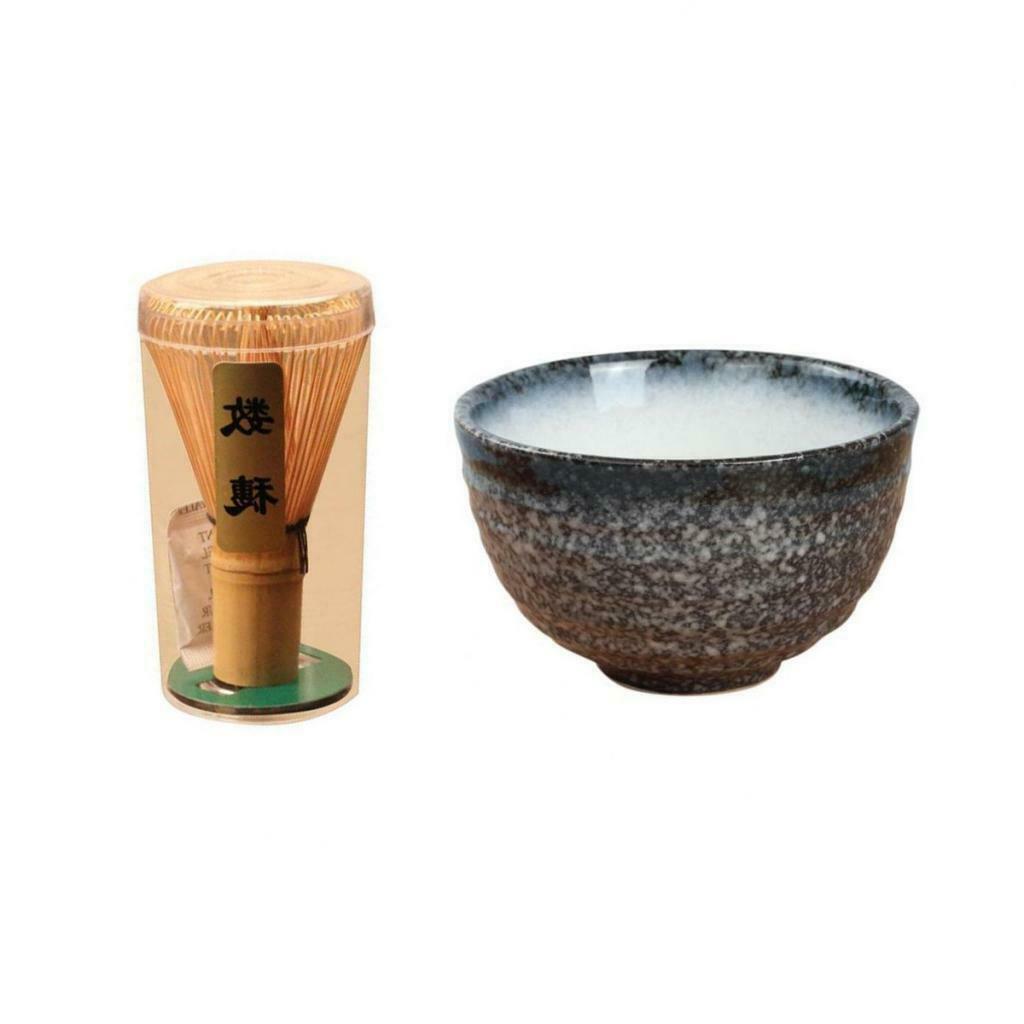 Matcha Whisk Set | Matcha Bamboo Whisk (Chasen) & Black Color Bowl | Matcha Tea