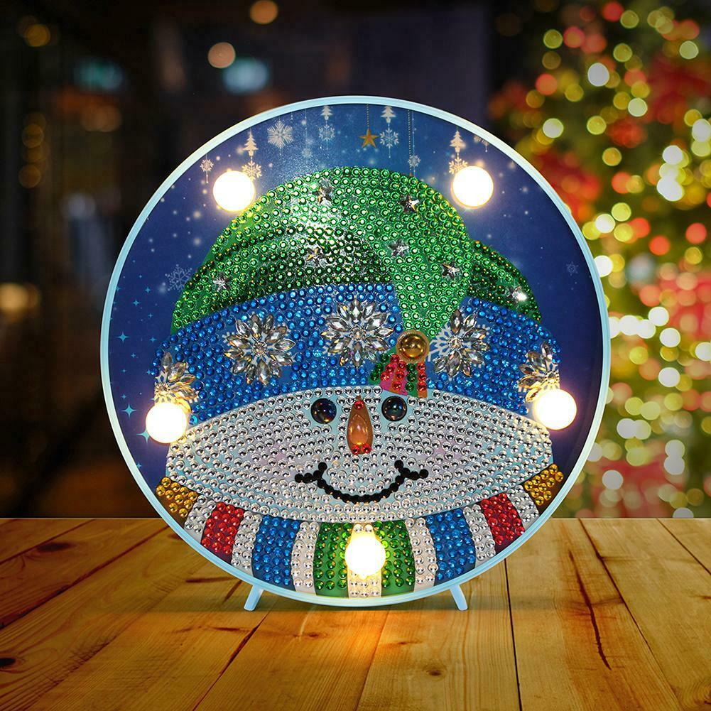 DIY LED Special Shaped Diamond Painting Cross Stitch Modeling Lamp Decor @