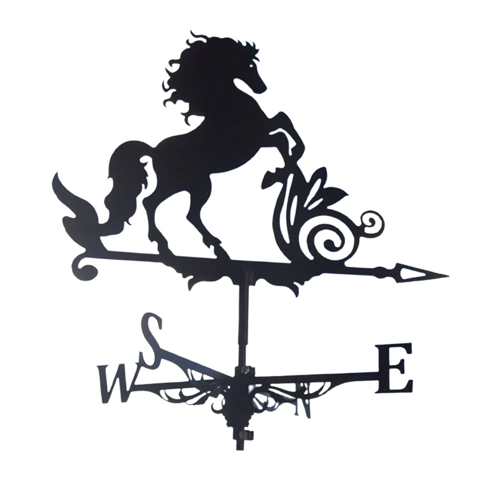Retro Metal Horse Shape Weathervane Weather Vane Outdoor Yard Barn Scene