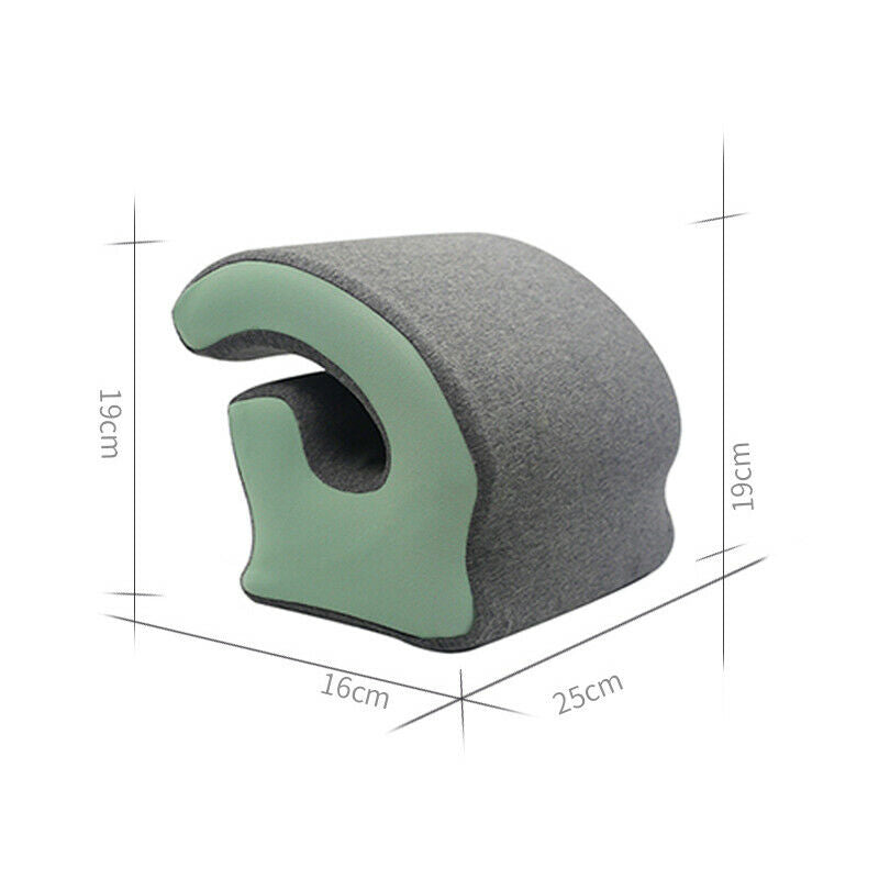 Memory Foam Headrest Desk Nap Pillow Office Lumbar Support Cushion Cotton Cover