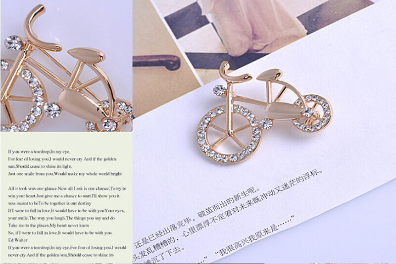New Brooch Pin Fashion Bike Buckle Bicycle Pectoral Flower Gift Brooches PinsDD