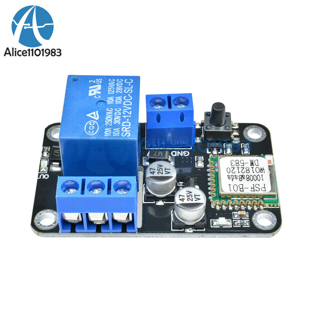 DC12V Smart Wifi Wireless Self-lock Switch Delay Relay Module By APP IOS Android