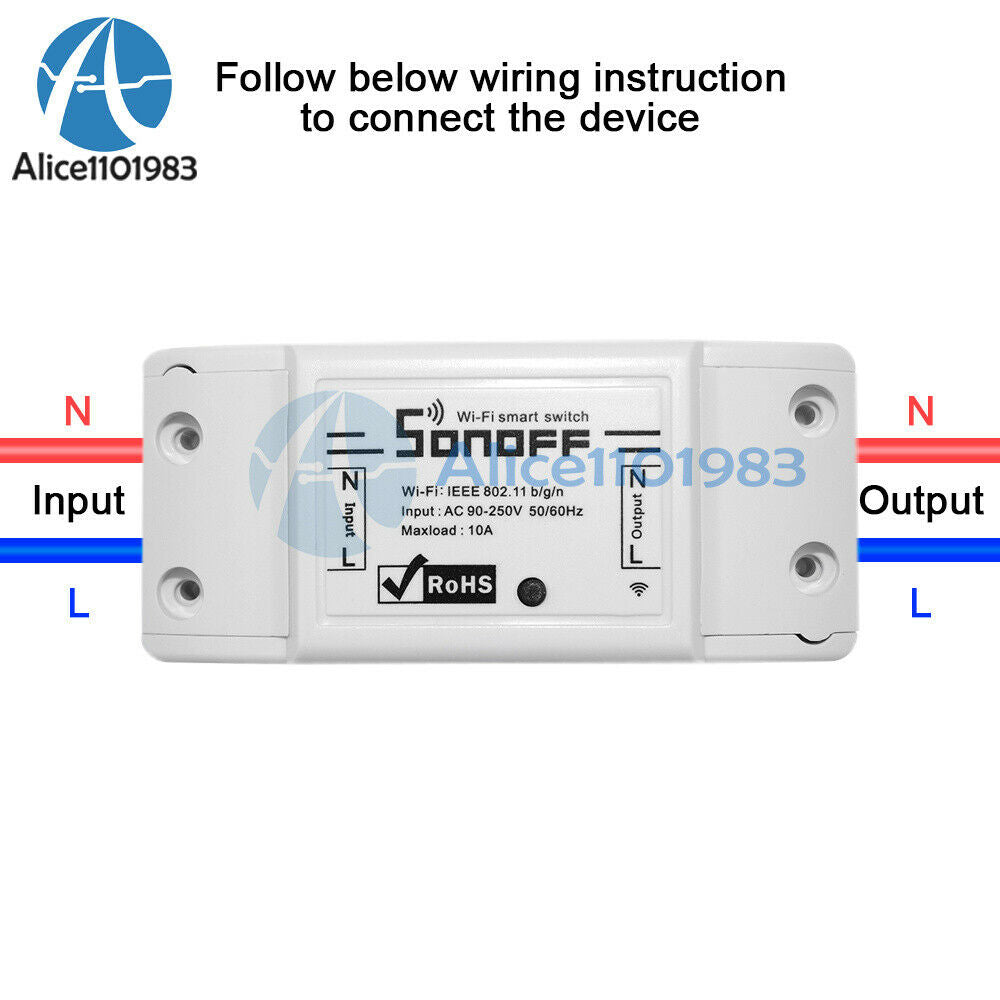 ABS Shell Socket Sonoff WiFi Wireless Smart Switch Module for Home DIY Android