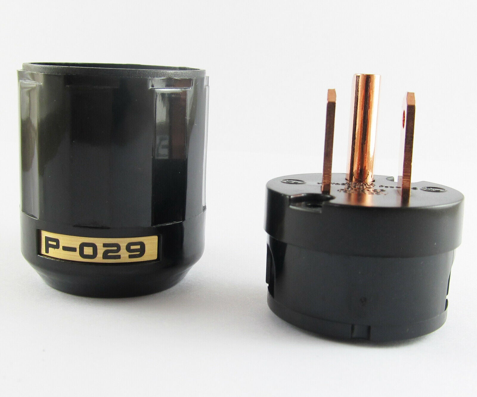 1pc High Quality Pure Copper P-029 US Power Plug IEC Connector for Audio Black