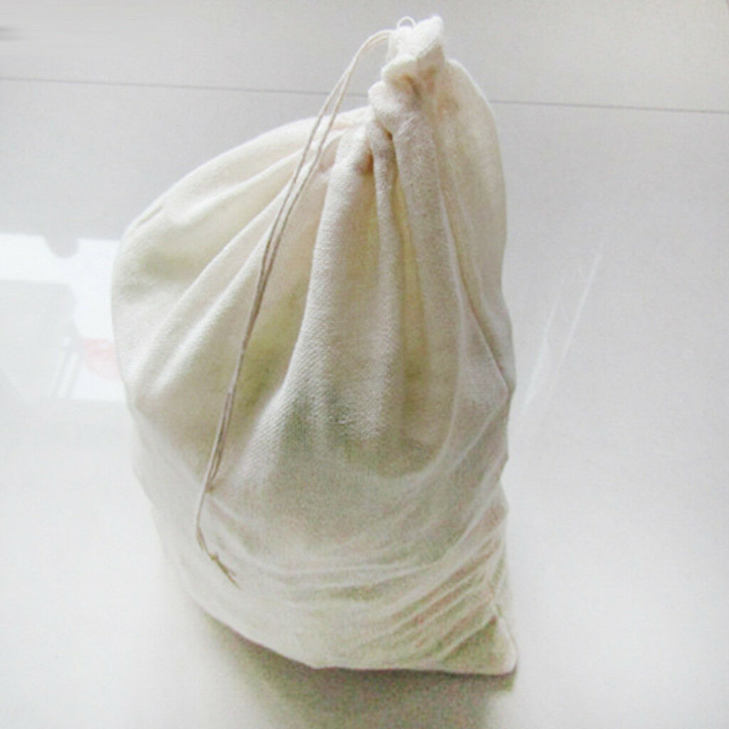 Spice Bag  Unbleached Cotton Self Fill Tea Bags Drawstring 13x16cm