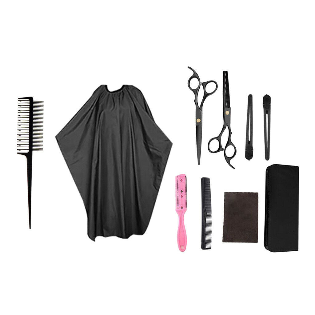 Hair Cutting Shear Pro Haircutting Hairdressing Thinning Scissor Salon Cape Comb
