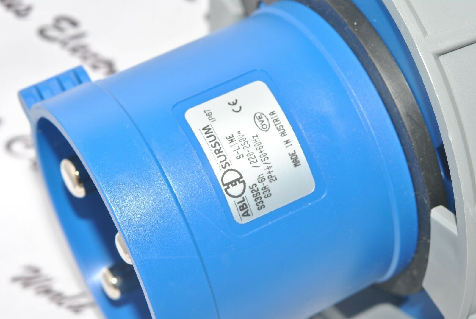 1pcs -ABL SURSUM S33S25 IP67 S-LINE 63A-6h 220-250V~ 2P+G / 50+60Hz