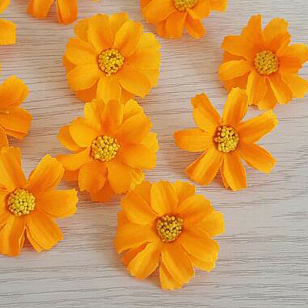 20Pcs Artificial Daisy Flowers Faux Flower Heads DIY Craft Floral Ornaments