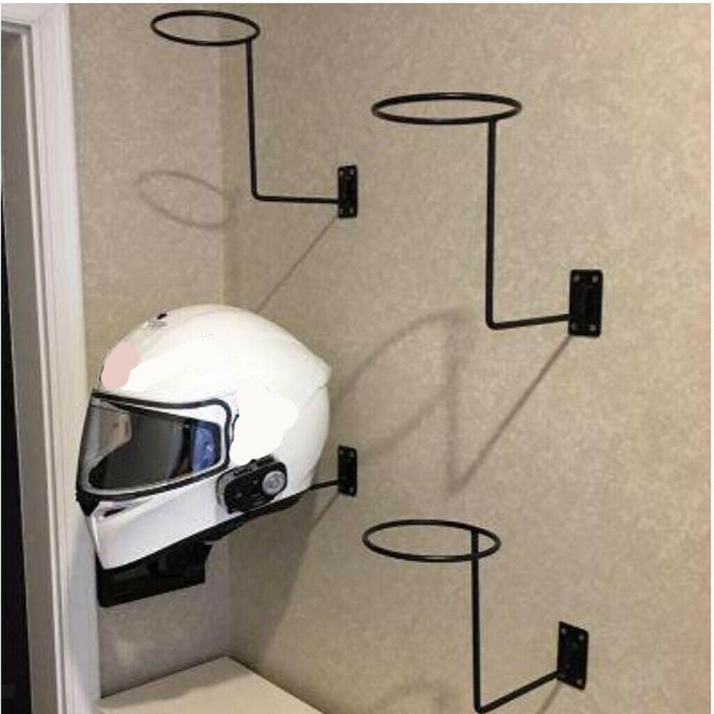 Motor Accessories Steel Helmet Holder Hanger Rack Jacket Hook - Black
