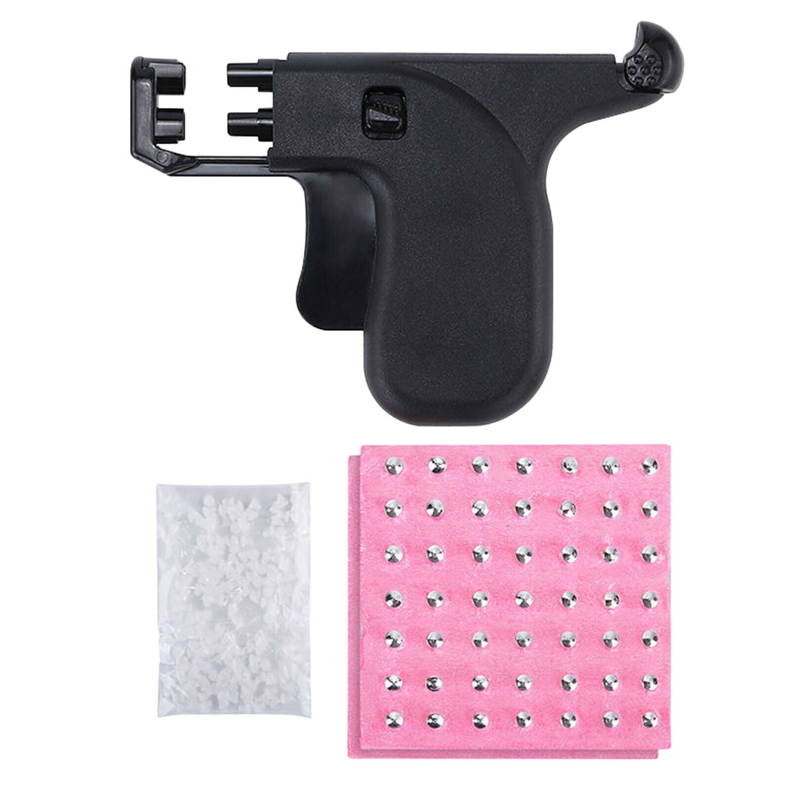Ear Navel Body Piercing Gun 98pcs Ear Studs Set DIY for Salon Home Use