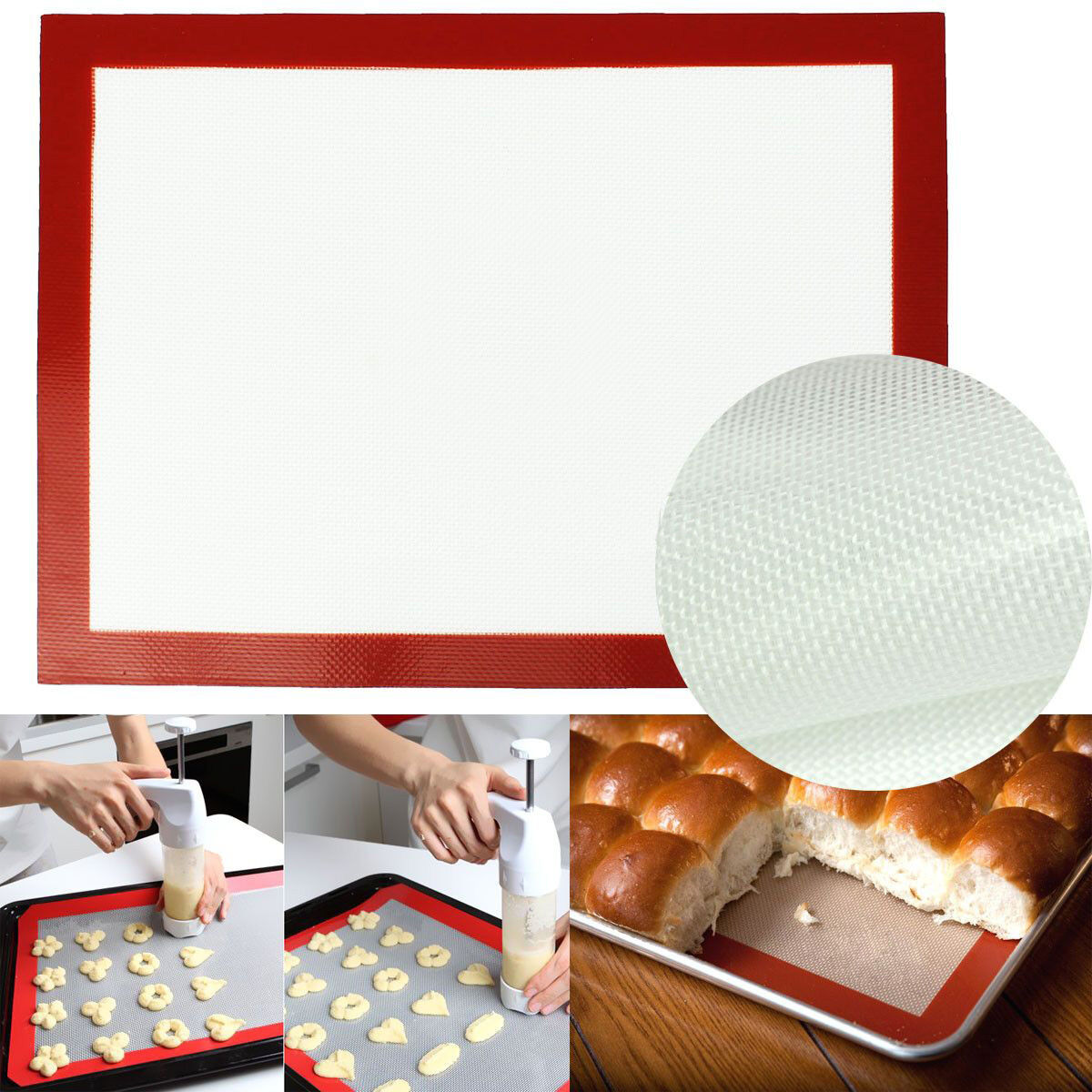 Non Stick Silicone Sheet Dough Fondant Rolling Mat Baking Pastry Cake Tool 1PCS