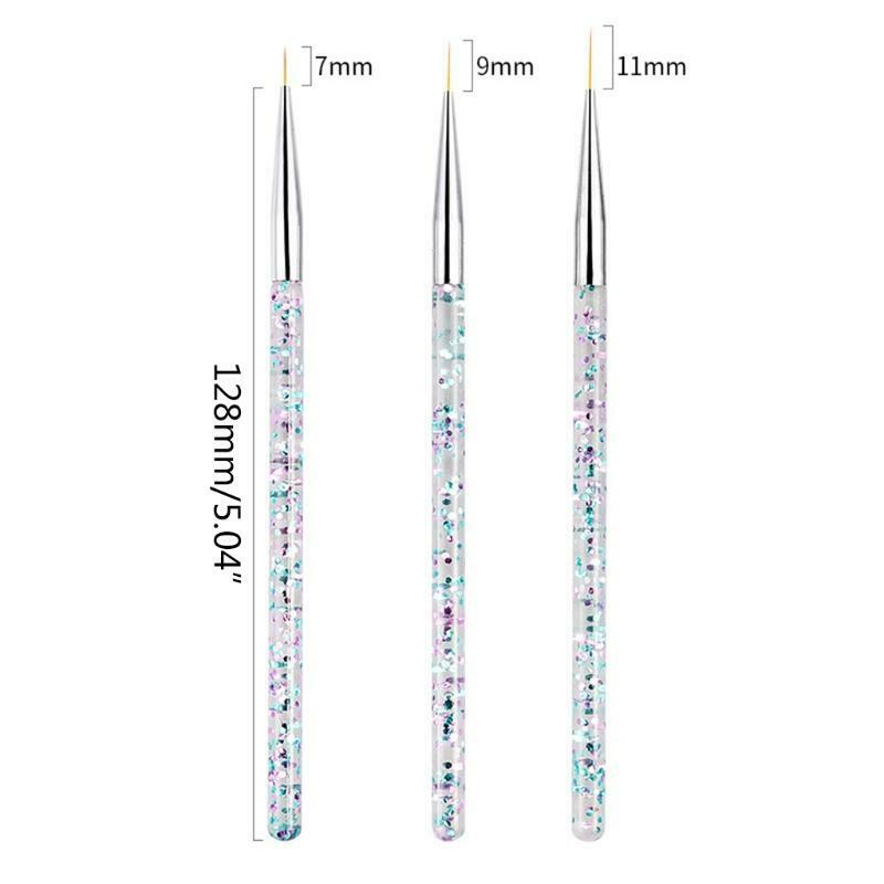 Rhinestone Carving Acrylic Nail Brush Nail Art Liner Tool Nail Polish Brush Pen