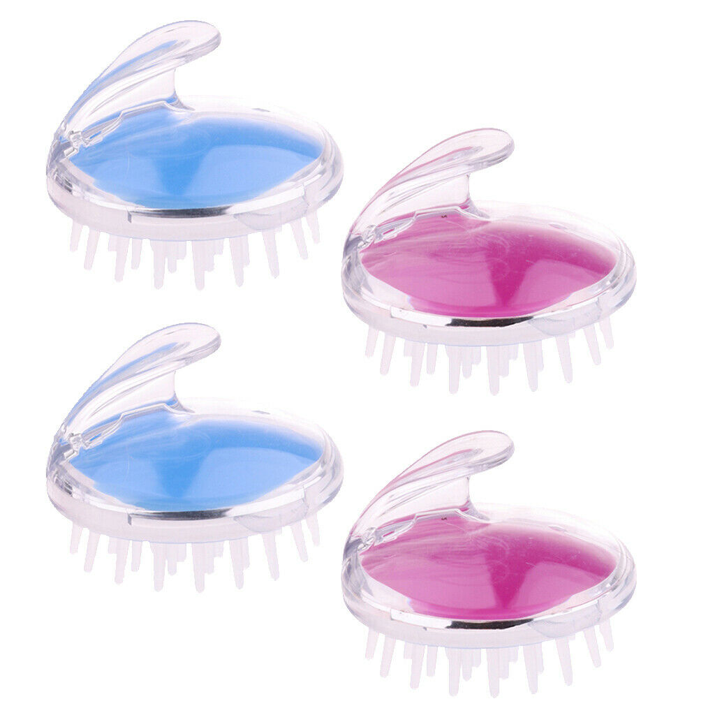 Pack of 4pcs, Adults Children, Hair Scalp Massager, Hair Shampoo Massage Brush /