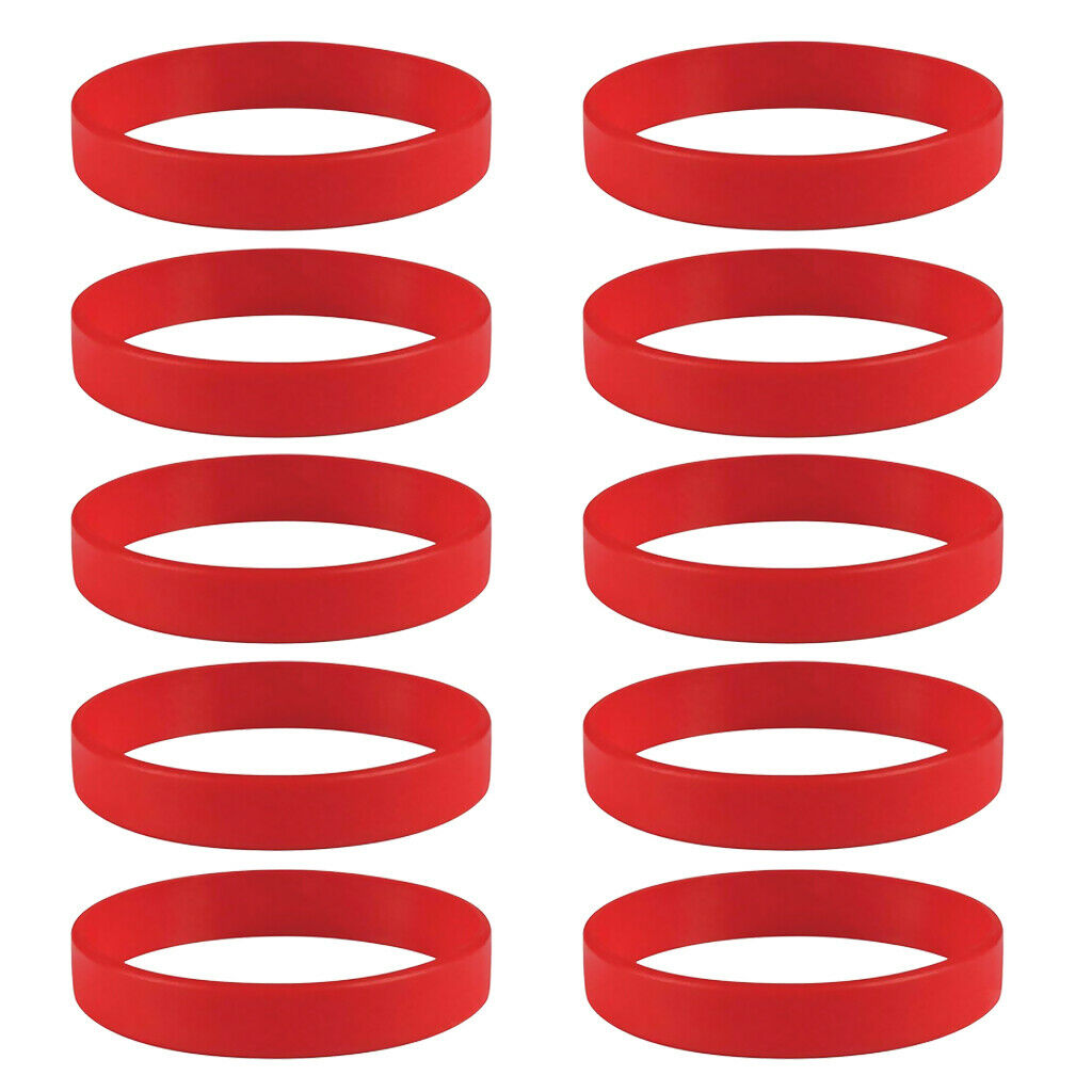 20 Pieces Blank Silicone Wristbands Fashion Rubber Bracelet Red and Blue