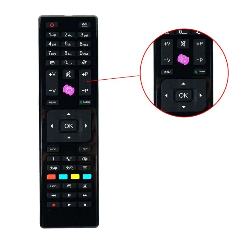 Replaced Remote Control RC4875 Fit for JVC Telefunken LED TV TE32182B301C10 H6N6