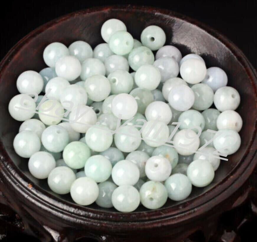 Wholesale 100PCS 7-8mm 100% Natural A grade Jade Jadeite Round Loose Beads