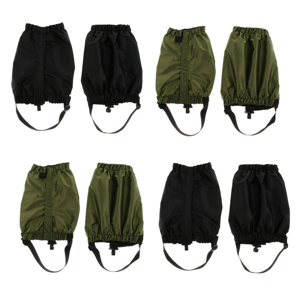 4 Pairs Leg Gaiters, Waterproof Anti-Tear Ankle Gaiters, Outdoor Hiking Walking