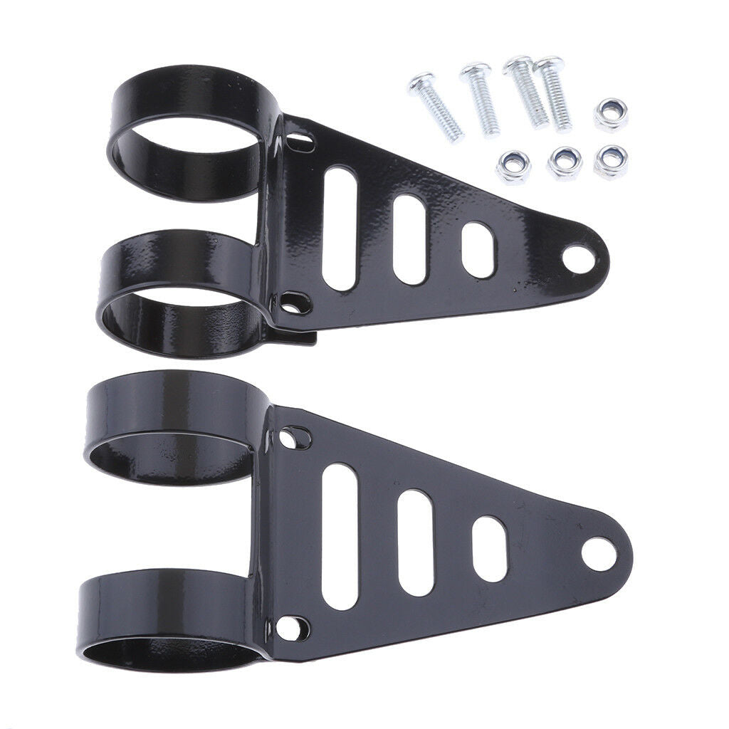 41-43mm Motorcycle Adjustable Headlight Mounting Bracket Head Lamp Holder