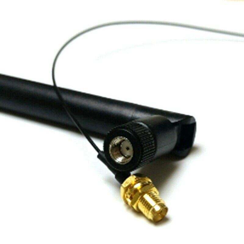 2X 6DBi M.2 IPEX MHF4 U.Fl Cable to RP-SMA Wifi Antenna Signal Cable Kit for IU9