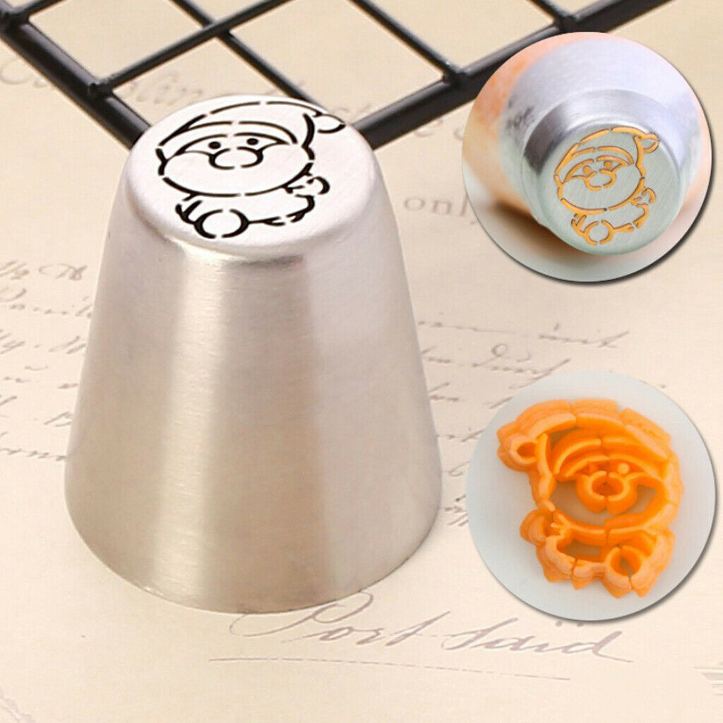 Set of 12 Christmas Pastry Icing Piping Nozzle Dispenser Set Baking Tools