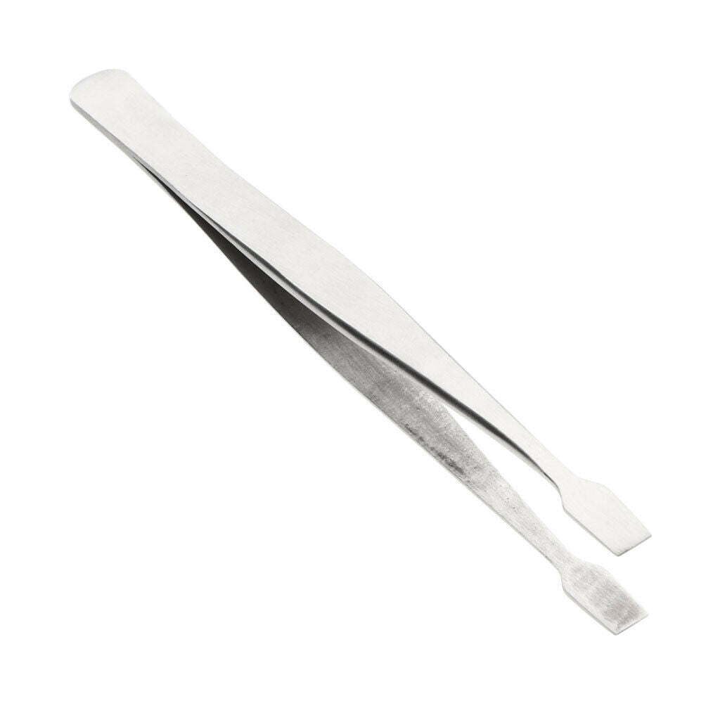 2 Pcs Deluxe Straight Spade Tip Stamp Tongs Stamp Tweezers, Craft Jewelry Beads