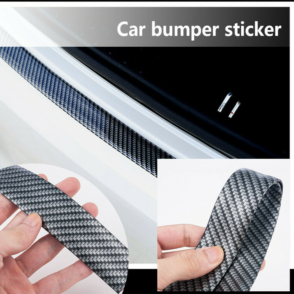 3CM*1M Carbon Fiber Rubber Car Edge Guard Strip Door Sill Protector Accessory C8