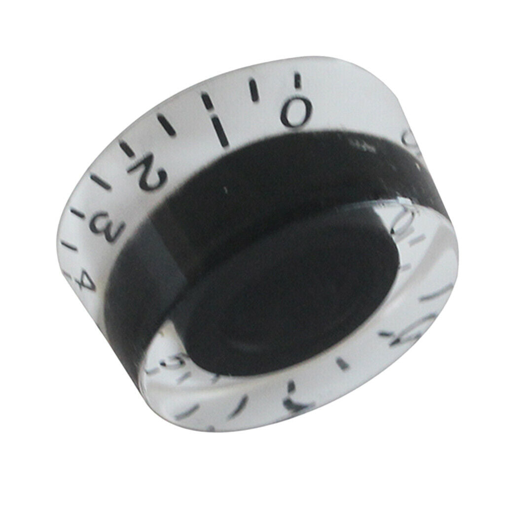 4-Piece Black Plastic Top Hat Guitar Speed Bell Knob Volume   Control Knob