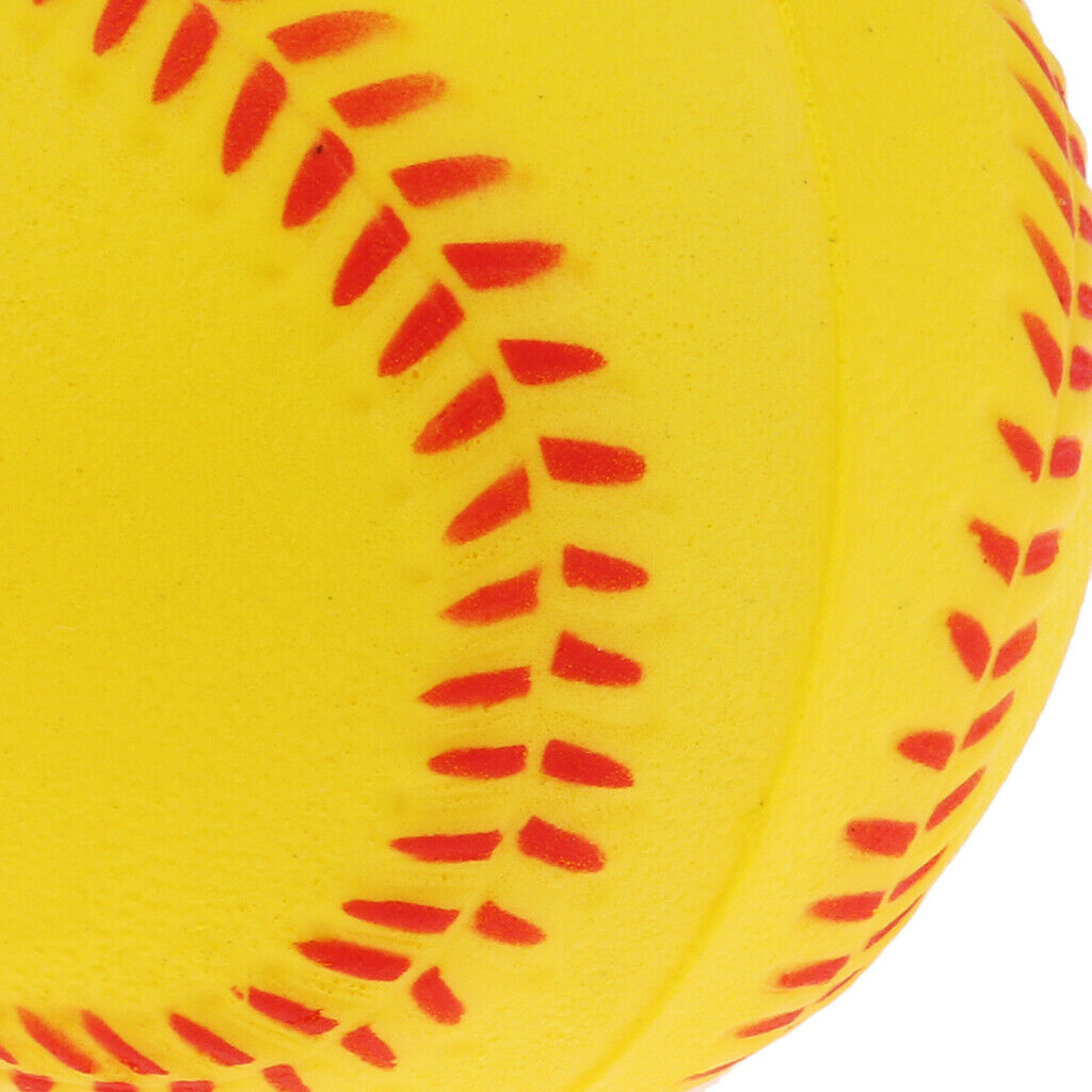 3x 9inch Exercise Batting Training Baseball Softball Bouncy Ball Yellow