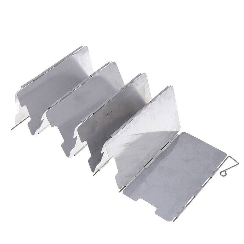 9 Plate Foldable Burner Windshield Outdoor Camping Cooking Gas Stove Wind-S NC