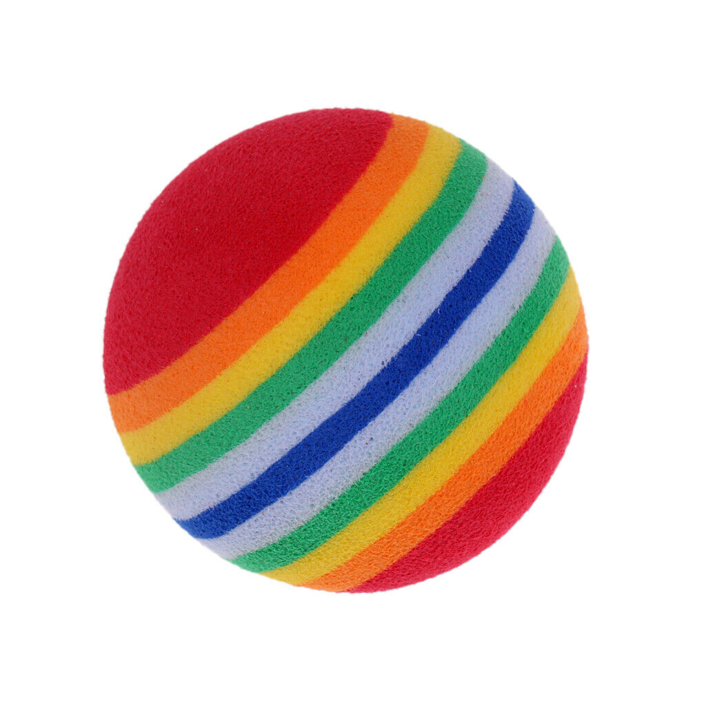 6 Pieces Light Soft Foam Rainbow Color Indoor Practice Golf Training Balls