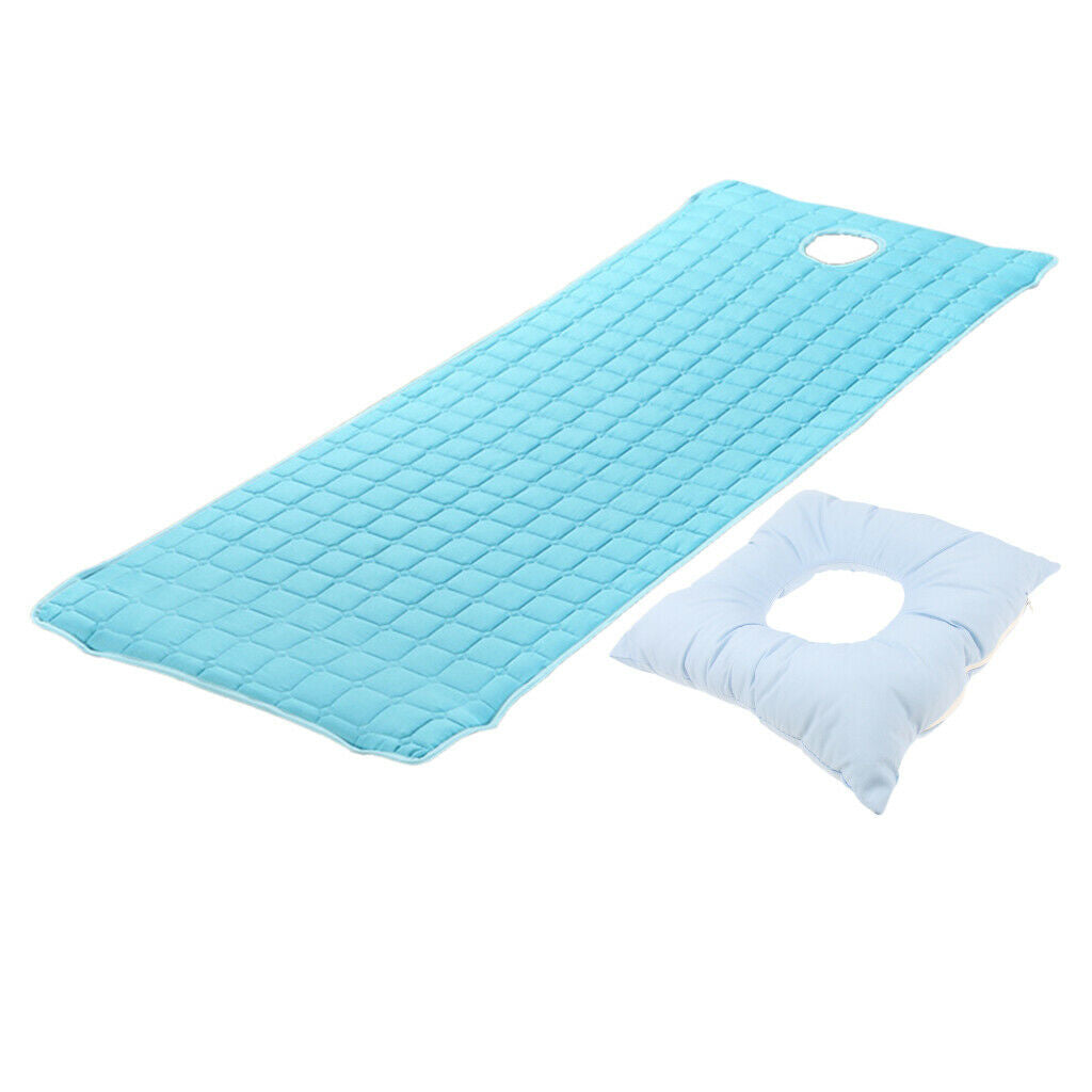 Salon Massage Bed Mattress Sheet with Face Cradle Cushion Pillow Pad Set