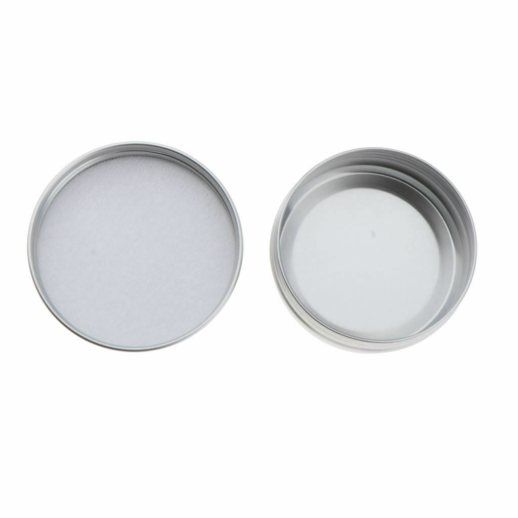 10x Round Aluminum Tins Lotion Wax Storage Jars Salves Containers Cans Case