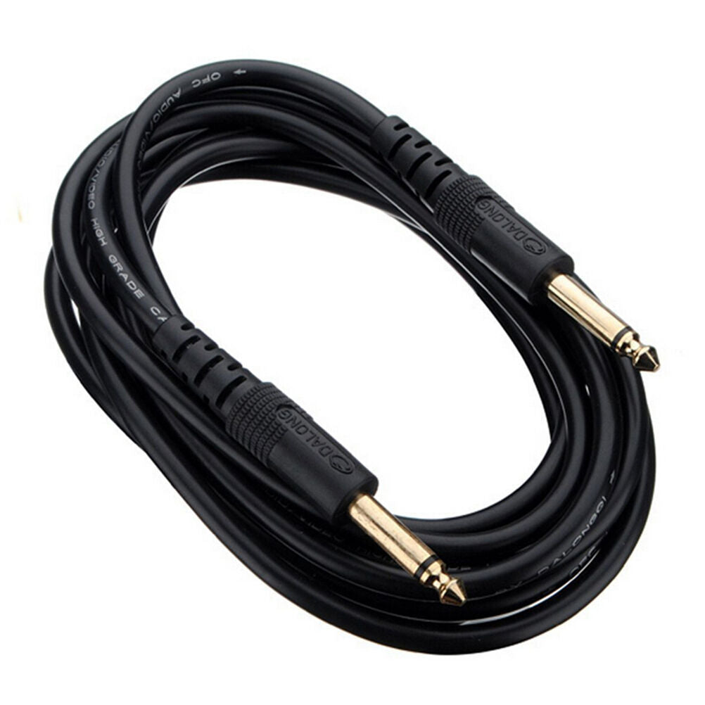 10FT 6.35mm Guitar AMP Instrument Patch Straight JACK Male Lead Cable Cord Nice