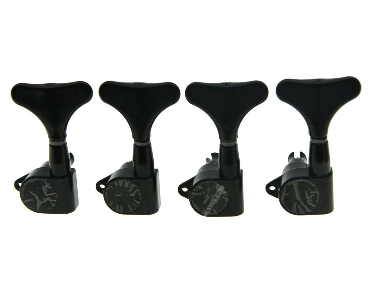 Black Left Handed Sealed Bass Tuners Tuning Pegs 4 String Bass Machine Heads