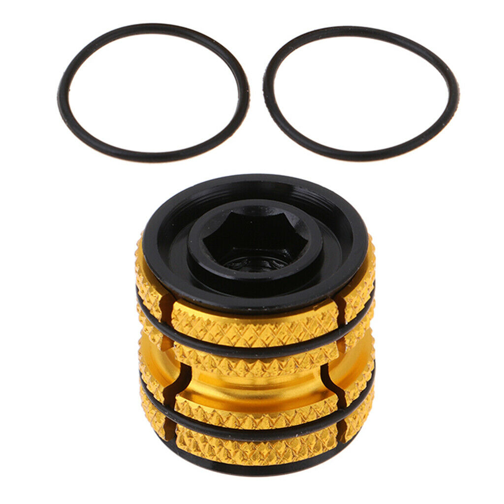 Bike Aluminum Alloy Fork Headset Key 1 1/8 Expander Plug Star Nut  Golden