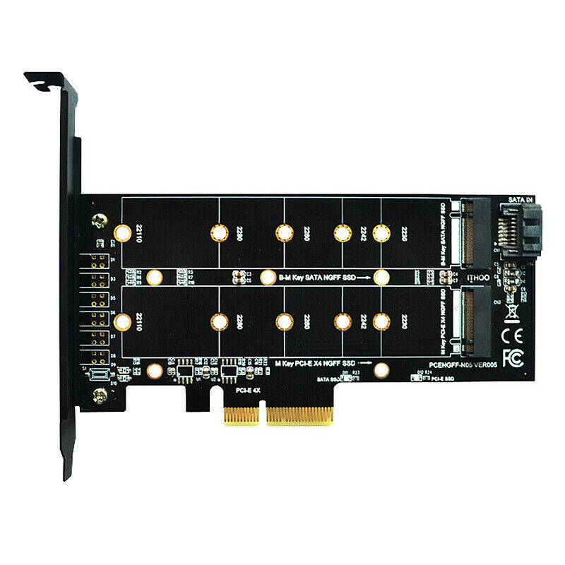 M.2 NVMe SSD NGFF to PCIE X4 Adapter Card M Key-B Dual Interface Expansion CG2W8