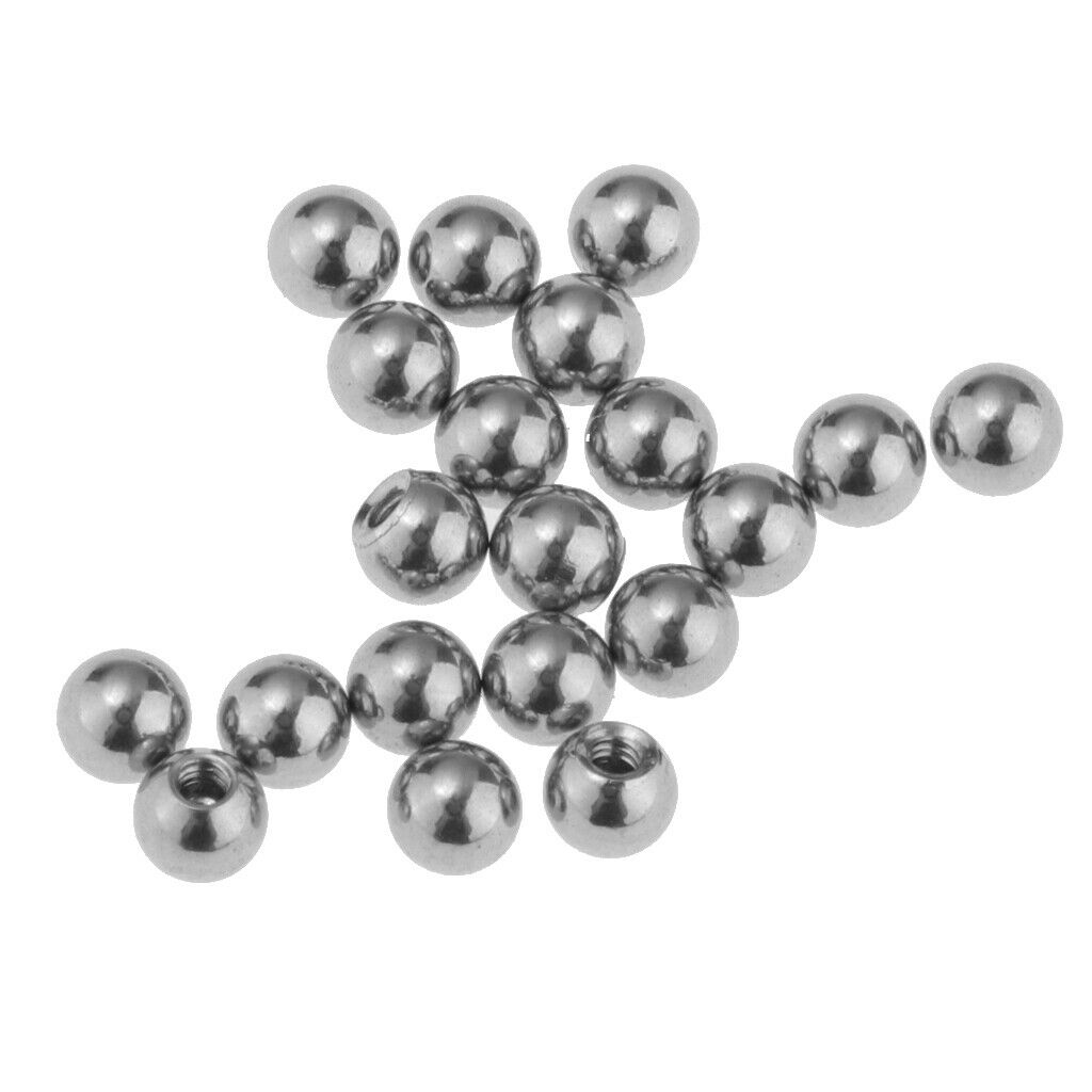 20x New Replacement Spare BALLS Body Piercing Balls Piercing Steel Color