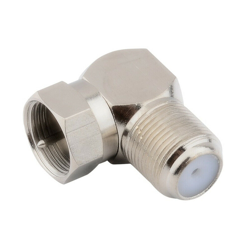 10PCS F Male To F Female Right Angle 90 Degree Coaxial Connector Adapter RG6/RG5