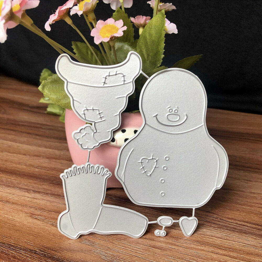 Christmas Snowman Metal Cutting Die Stencils Scrapbooking Embossing Card DIY