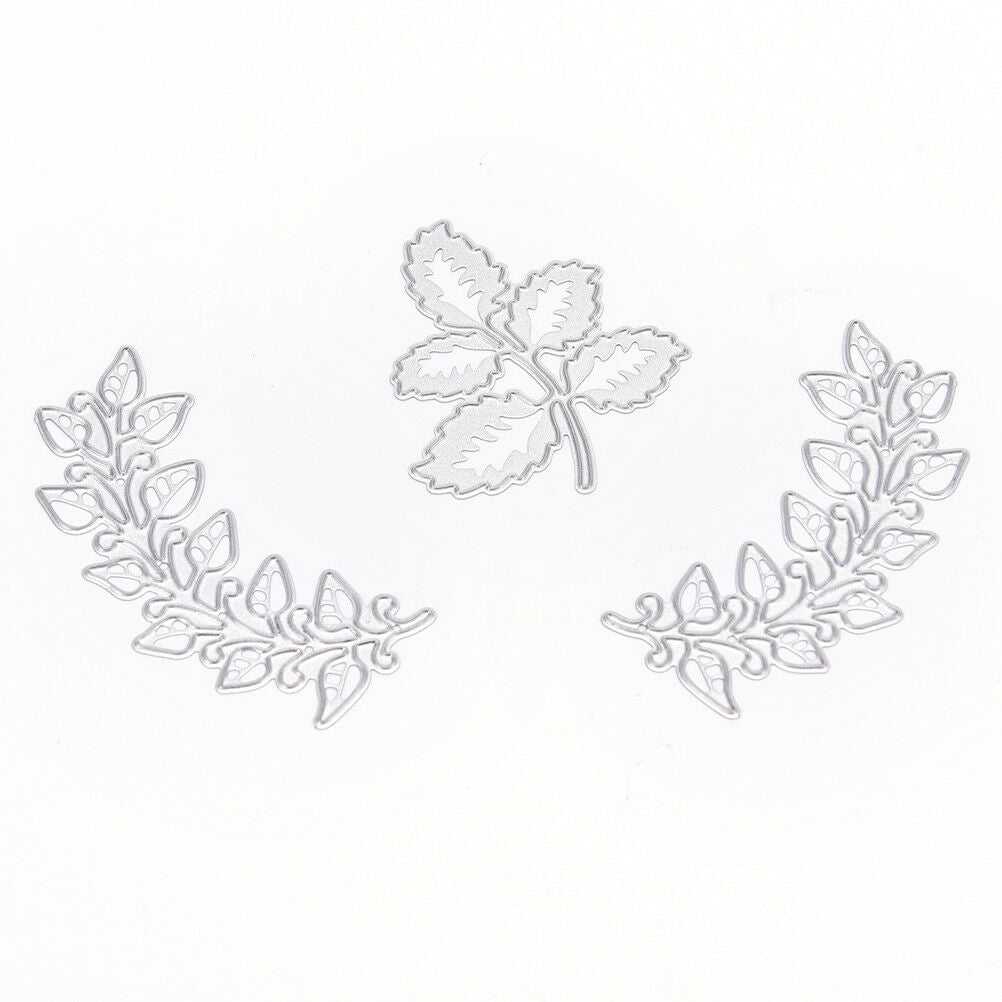 3x Leaves  Metal DIY Cut Dies Stencil Scrapbook Album Paper Card Emboss Cr.l8