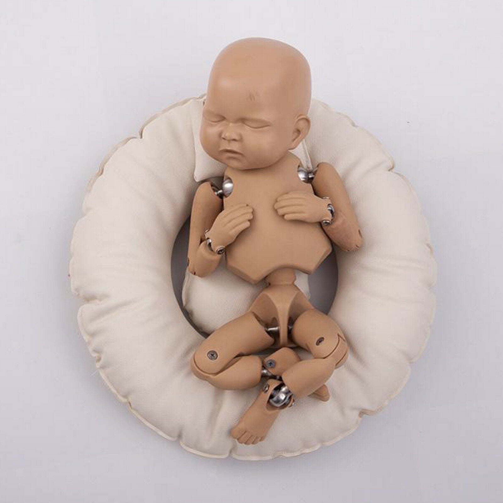 Photography Prop Baby Posing Pillow Basket for Pictures Studio Shoot Beige