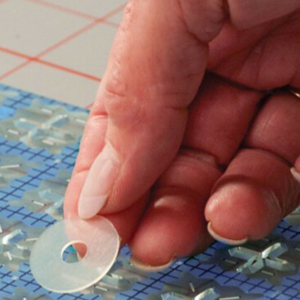60x Quilt Ruler Non-slip Silicone Adhesive Grip Ring Clear O-Ring for Patchwork