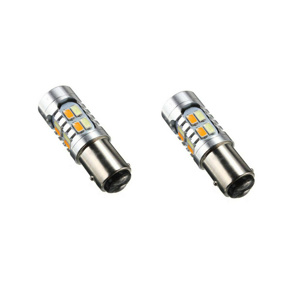 Pair Led Dc Rear Brake Light Bulbs 1157 BAY15d Double Color 20 Cms 5730