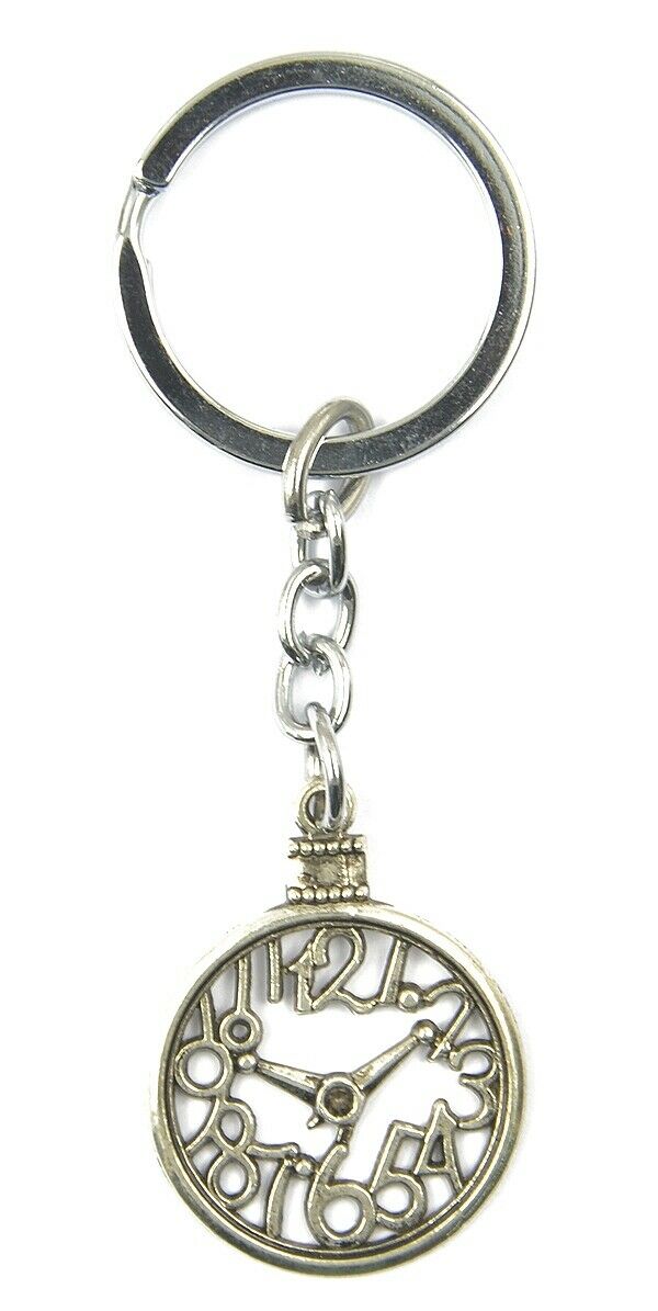 1x Pocket Watch Pendent Keyring Charm Pendant Purse Bag Key Chain Ring Gifts