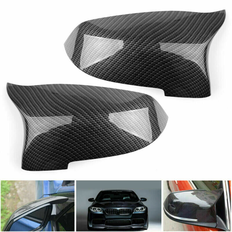 For BMW 5 Series F10 F11 F18 LCI 14-07 Side Mirror Cover Rearview Carbon Fiber