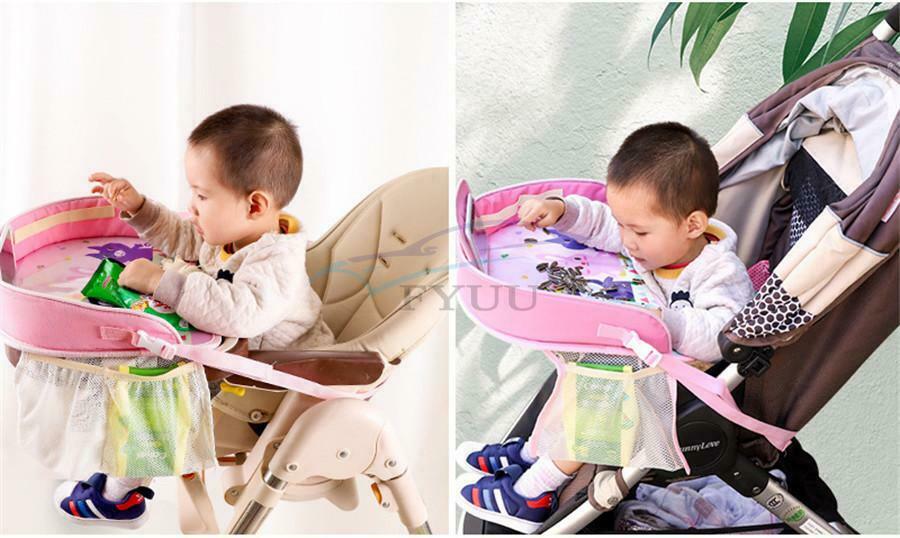 1PCS 42 x 32 x 8CM Portable Pink Cartoon Child Car Seat Table Tray Phone Holder