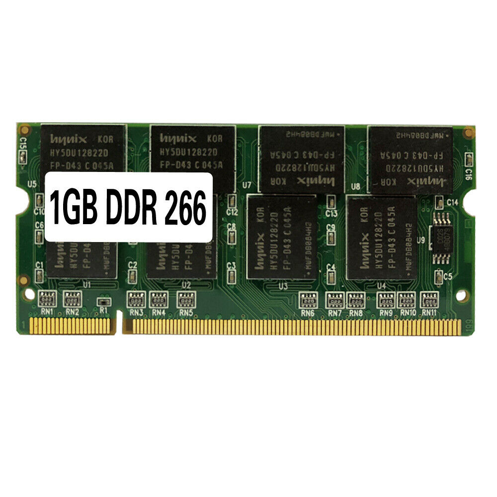 Laptop Memory Ram SO-DIMM DDR1 PC 2100 / DDR 266 MHz 1GB 200PINS For Notebook