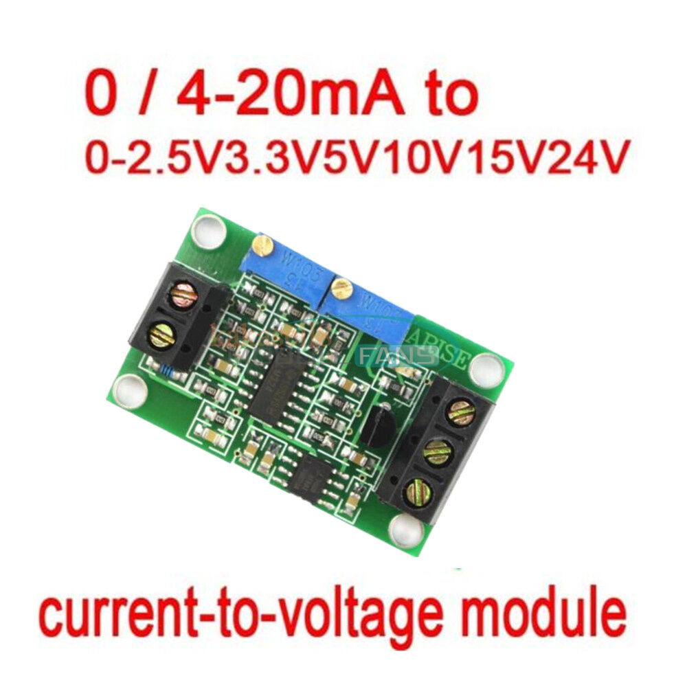 0/4-20mA to 0-2.5V 3.3V 5V 10V 15V 24V Current to Voltage Spannung transmitter