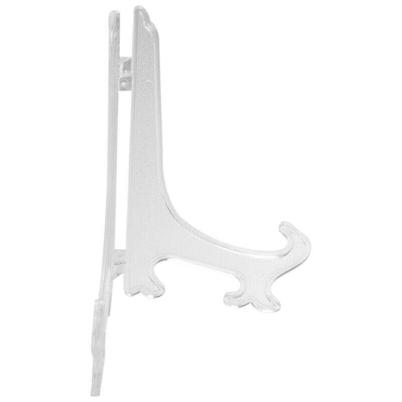 Transparent 7" Display Easel Stand Plate Bowl Picture e Photo Pedestal HolderP1